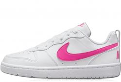 COURT BOROUGH LOW RECRAFT (GS) NIKE Kinder-Sneaker WHITE/LASER FUCHSIA